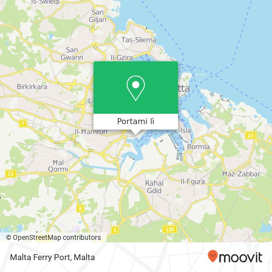 Mappa Malta Ferry Port