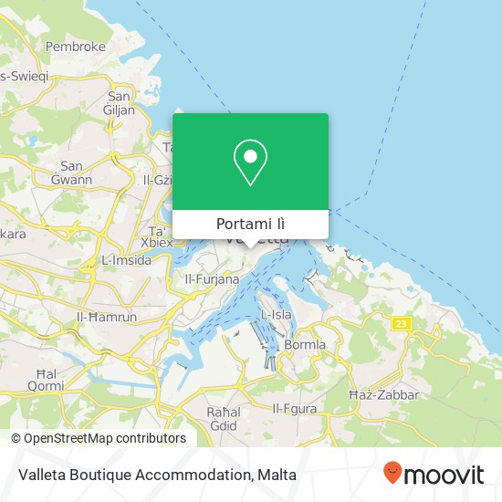 Mappa Valleta Boutique Accommodation