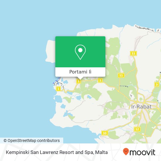 Mappa Kempinski San Lawrenz Resort and Spa