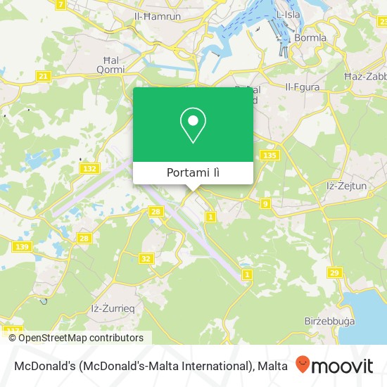 Mappa McDonald's (McDonald's-Malta International)