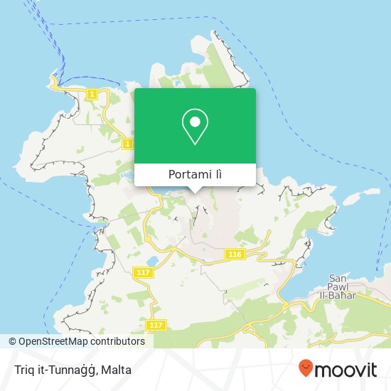 Mappa Triq it-Tunnaġġ