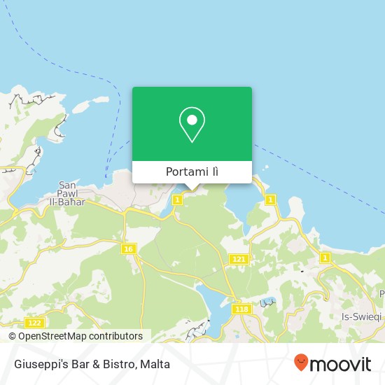 Mappa Giuseppi's Bar & Bistro