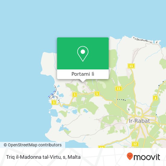 Mappa Triq il-Madonna tal-Virtu, s