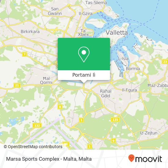 Mappa Marsa Sports Complex - Malta