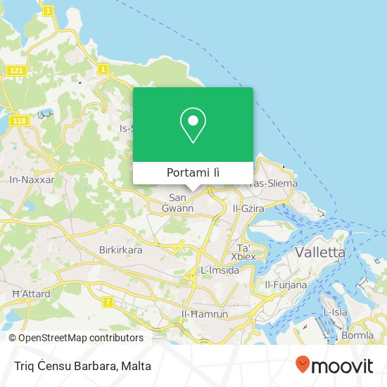 Mappa Triq Ċensu Barbara