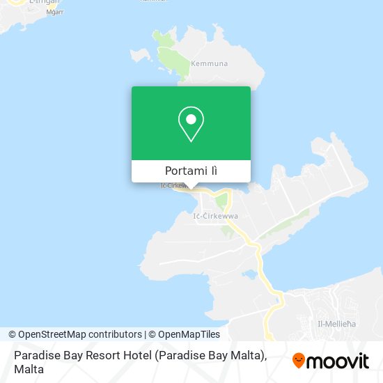 Mappa Paradise Bay Resort Hotel (Paradise Bay Malta)