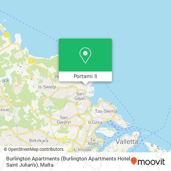 Mappa Burlington Apartments (Burlington Apartments Hotel Saint Julian's)