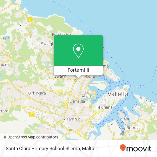 Mappa Santa Clara Primary School Sliema