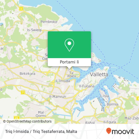 Mappa Triq l-Imsida / Triq Testaferrata