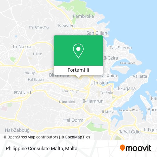 Mappa Philippine Consulate Malta