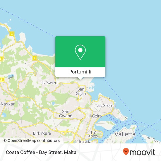Mappa Costa Coffee - Bay Street