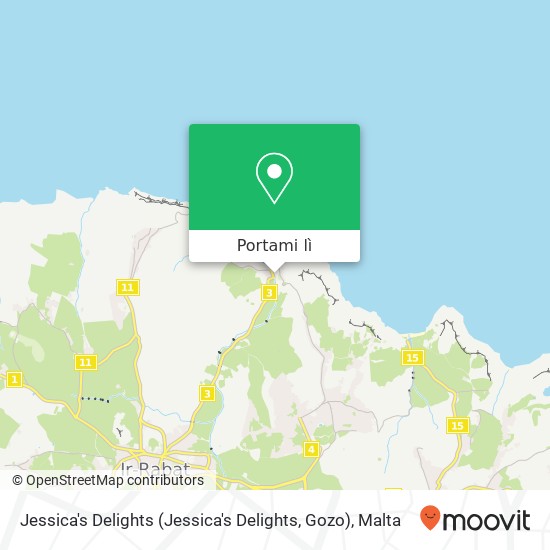 Mappa Jessica's Delights (Jessica's Delights, Gozo)