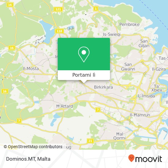 Mappa Dominos.MT, Triq in-Naxxar Balzan BZN