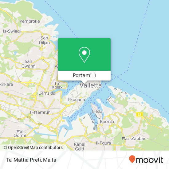 Mappa Ta' Mattia Preti, Triq il-Punent Valletta VLT
