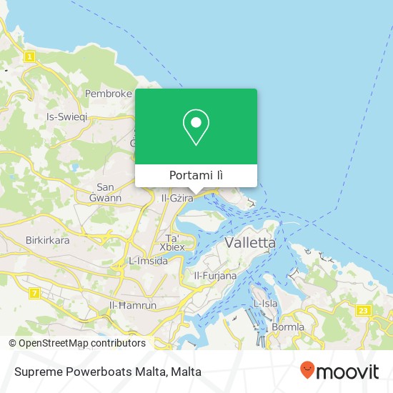 Mappa Supreme Powerboats Malta