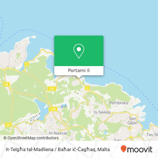 Mappa It-Telgħa tal-Madliena / Baħar iċ-Ċagħaq