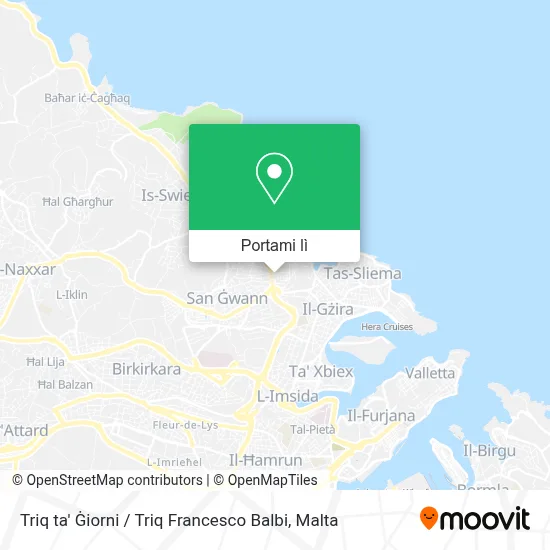 Mappa Triq ta' Ġiorni / Triq Francesco Balbi