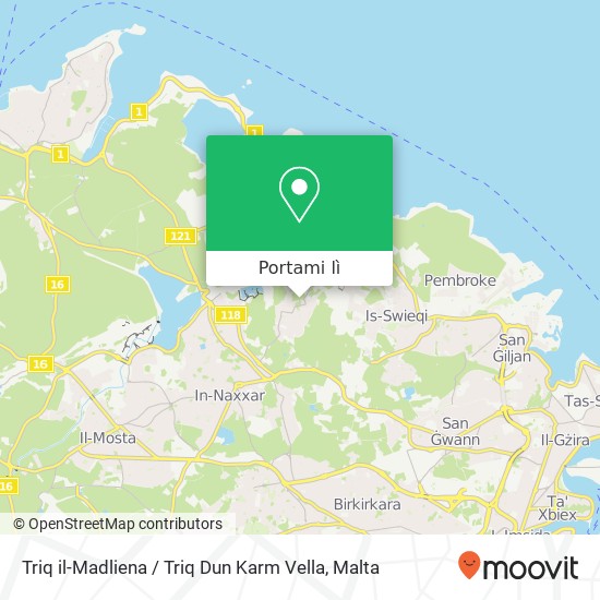 Mappa Triq il-Madliena / Triq Dun Karm Vella