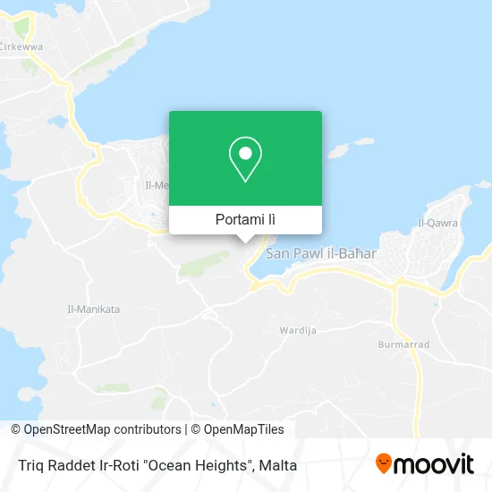 Mappa Triq Raddet Ir-Roti "Ocean Heights"