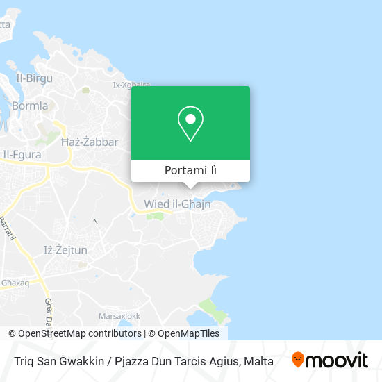 Mappa Triq San Ġwakkin / Pjazza Dun Tarċis Agius