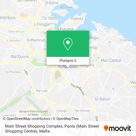 Mappa Main Street Shopping Complex, Paola (Main Street Shopping Centre)