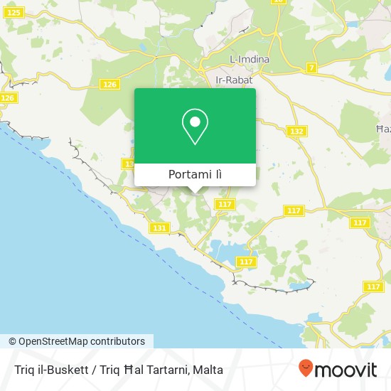 Mappa Triq il-Buskett / Triq Ħal Tartarni