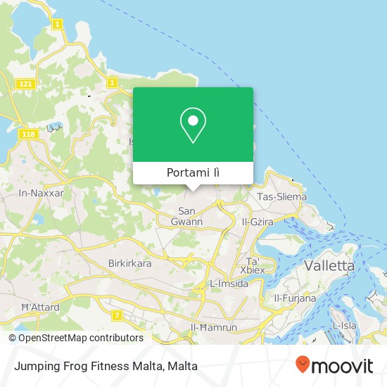 Mappa Jumping Frog Fitness Malta