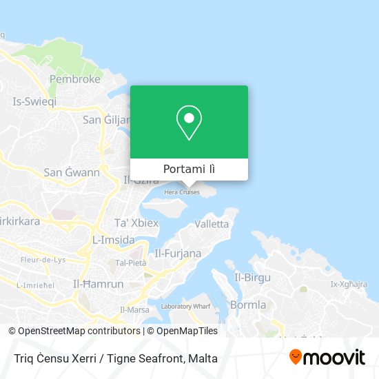 Mappa Triq Ċensu Xerri / Tigne Seafront