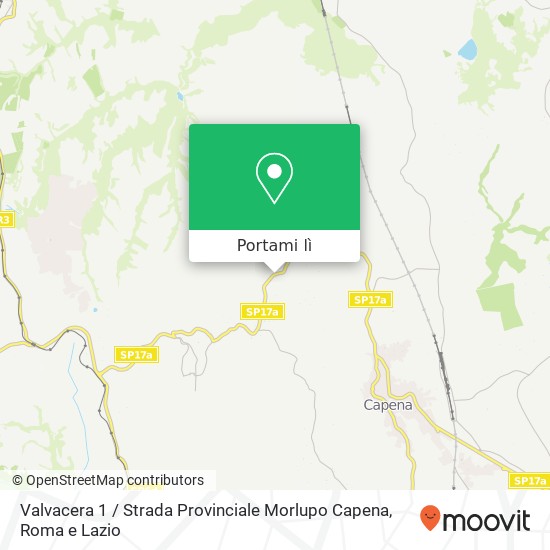 Mappa Valvacera 1 / Strada Provinciale Morlupo Capena