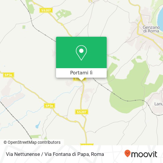 Mappa Via Nettunense / Via Fontana di Papa