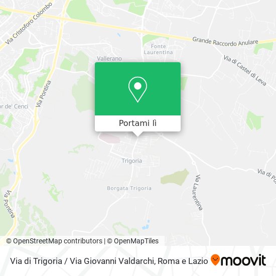 Mappa Via di Trigoria / Via Giovanni Valdarchi