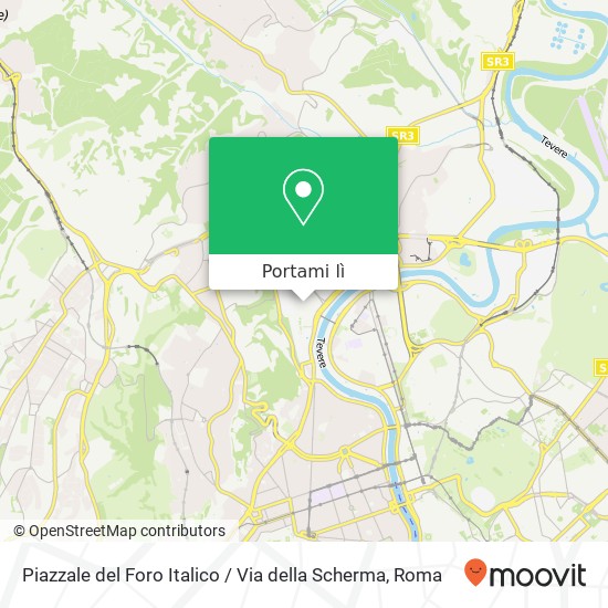 Mappa Piazzale del Foro Italico / Via della Scherma
