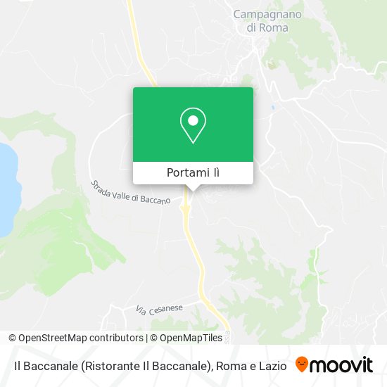 Mappa Il Baccanale (Ristorante Il Baccanale)
