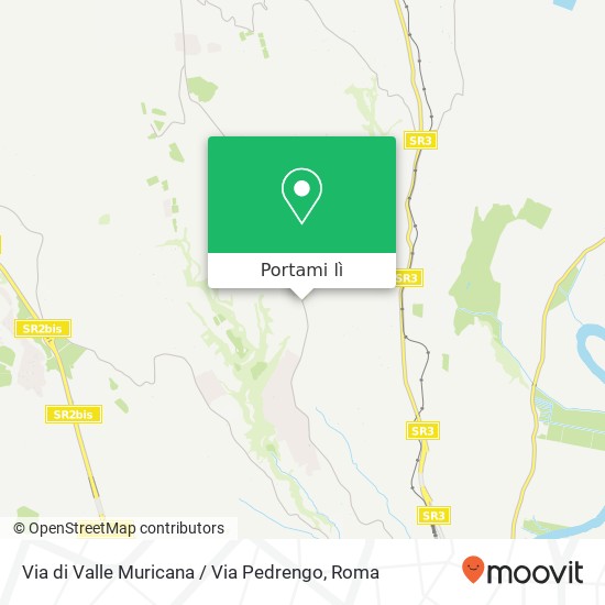 Mappa Via di Valle Muricana / Via Pedrengo