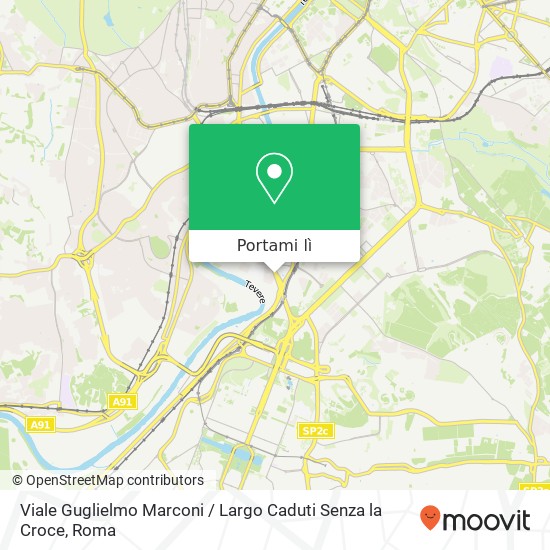 Mappa Viale Guglielmo Marconi / Largo Caduti Senza la Croce