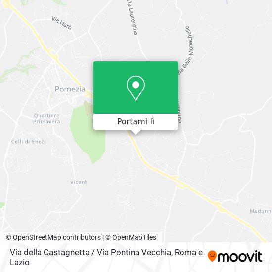 Mappa Via della Castagnetta / Via Pontina Vecchia
