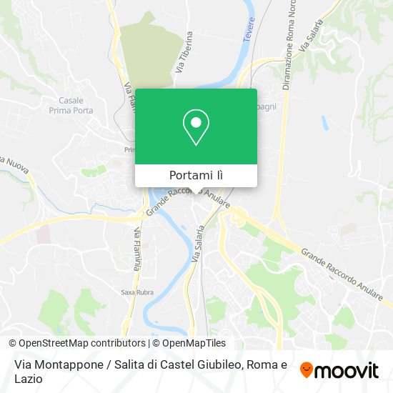 Mappa Via Montappone / Salita di Castel Giubileo