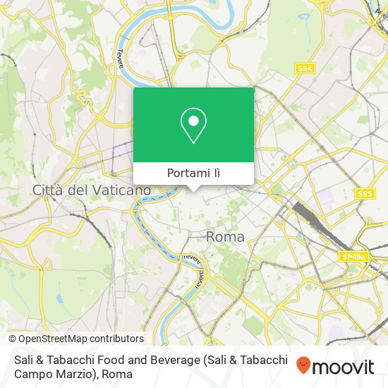 Mappa Sali & Tabacchi Food and Beverage (Sali & Tabacchi Campo Marzio)