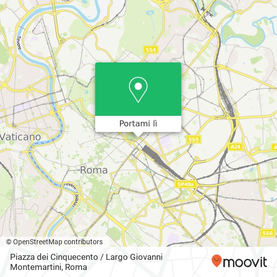 Mappa Piazza dei Cinquecento / Largo Giovanni Montemartini