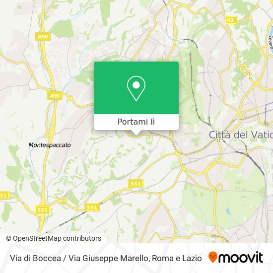 Mappa Via di Boccea / Via Giuseppe Marello