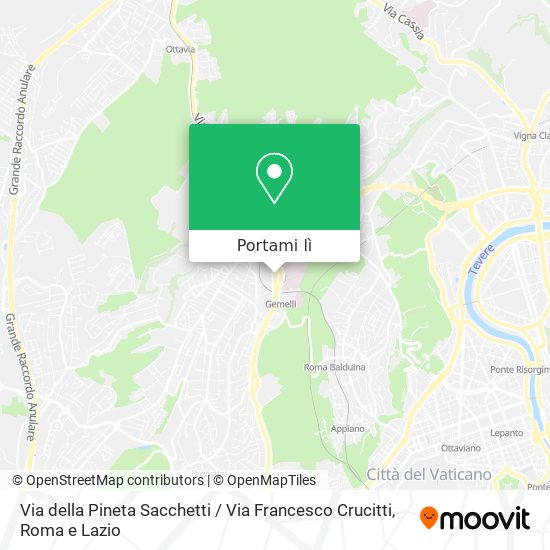 Mappa Via della Pineta Sacchetti / Via Francesco Crucitti