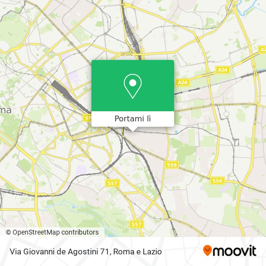 Mappa Via Giovanni de Agostini  71