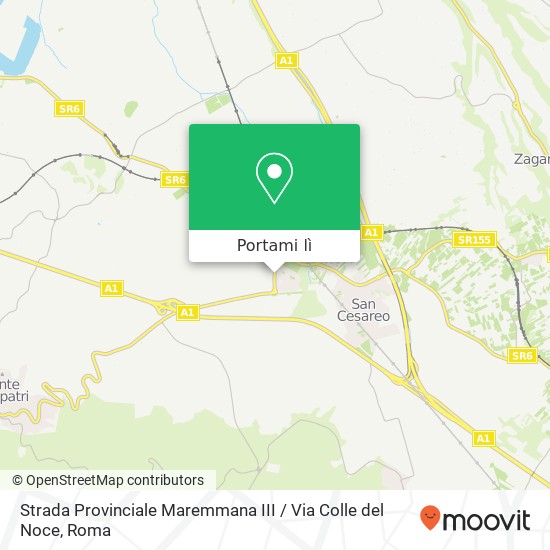 Mappa Strada Provinciale Maremmana III / Via Colle del Noce
