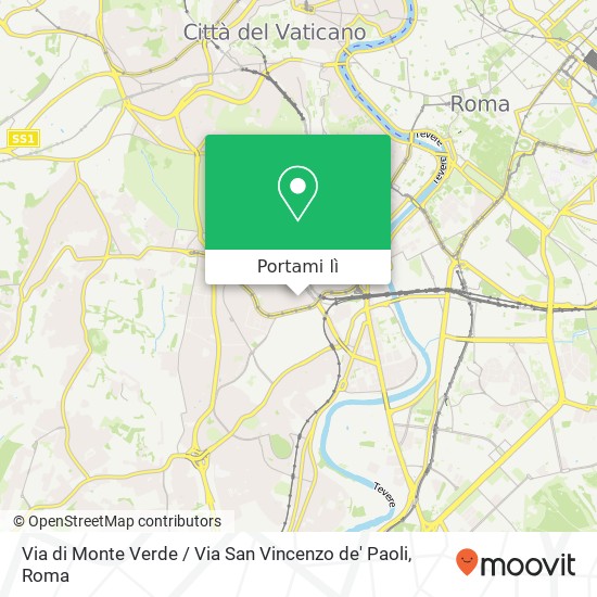 Mappa Via di Monte Verde / Via San Vincenzo de' Paoli