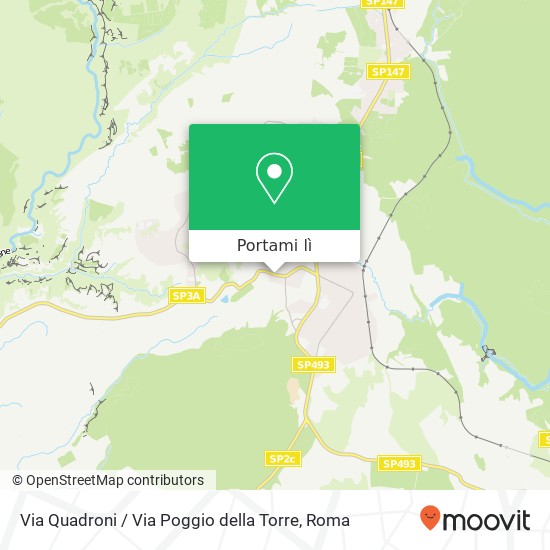 Mappa Via Quadroni / Via Poggio della Torre