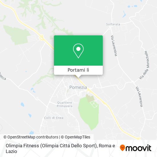 Mappa Olimpia Fitness (Olimpia Cittá Dello Sport)