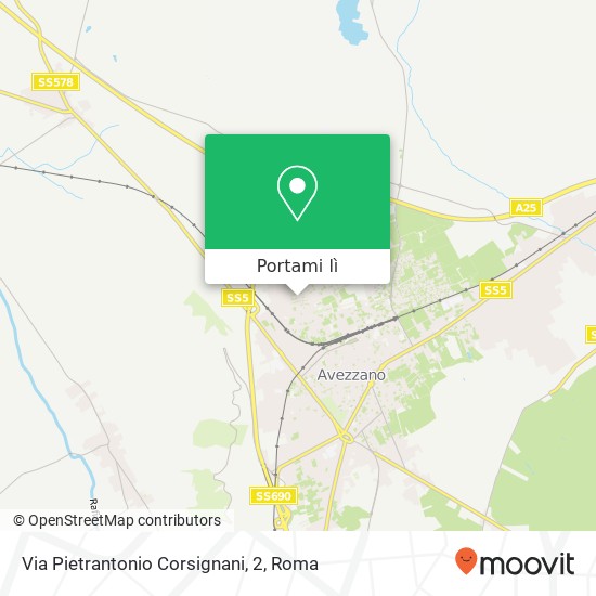 Mappa Via Pietrantonio Corsignani, 2