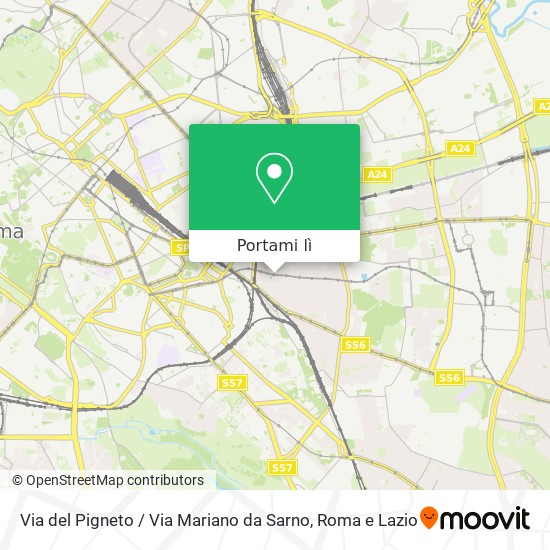 Mappa Via del Pigneto / Via Mariano da Sarno