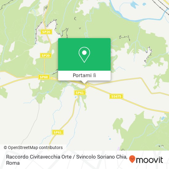 Mappa Raccordo Civitavecchia Orte / Svincolo Soriano Chia