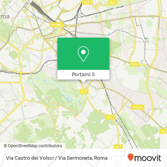 Mappa Via Castro dei Volsci / Via Sermoneta